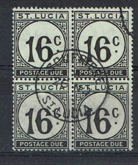 Image of St Lucia SG D10 FU British Commonwealth Stamp